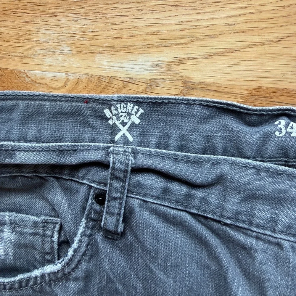 Crooks & Castles Denim Works Ratchet Fit Standard Grey Straight Leg Jeans 34x32